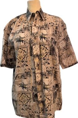 Boca Classics Club Golf Vintage Hawaiian Button Down Shirt, Men's Size Medium